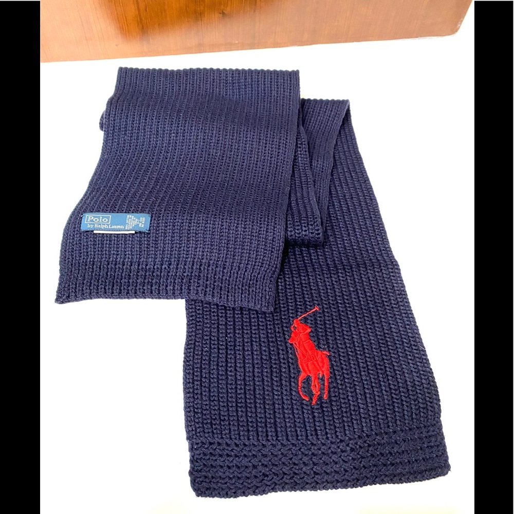 Ralph Lauren hunter blue scarf. NWOT